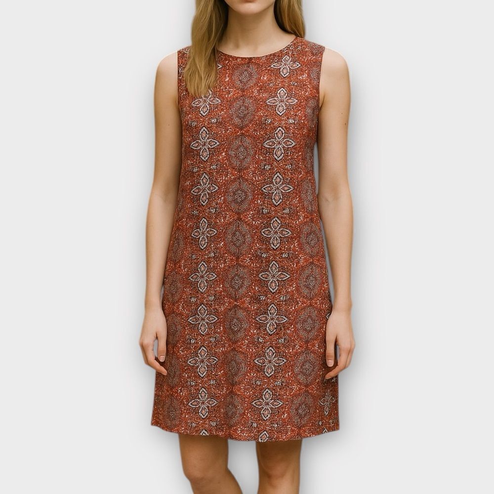 Olive & Oak Print Sleeveless Shift Dress Medium